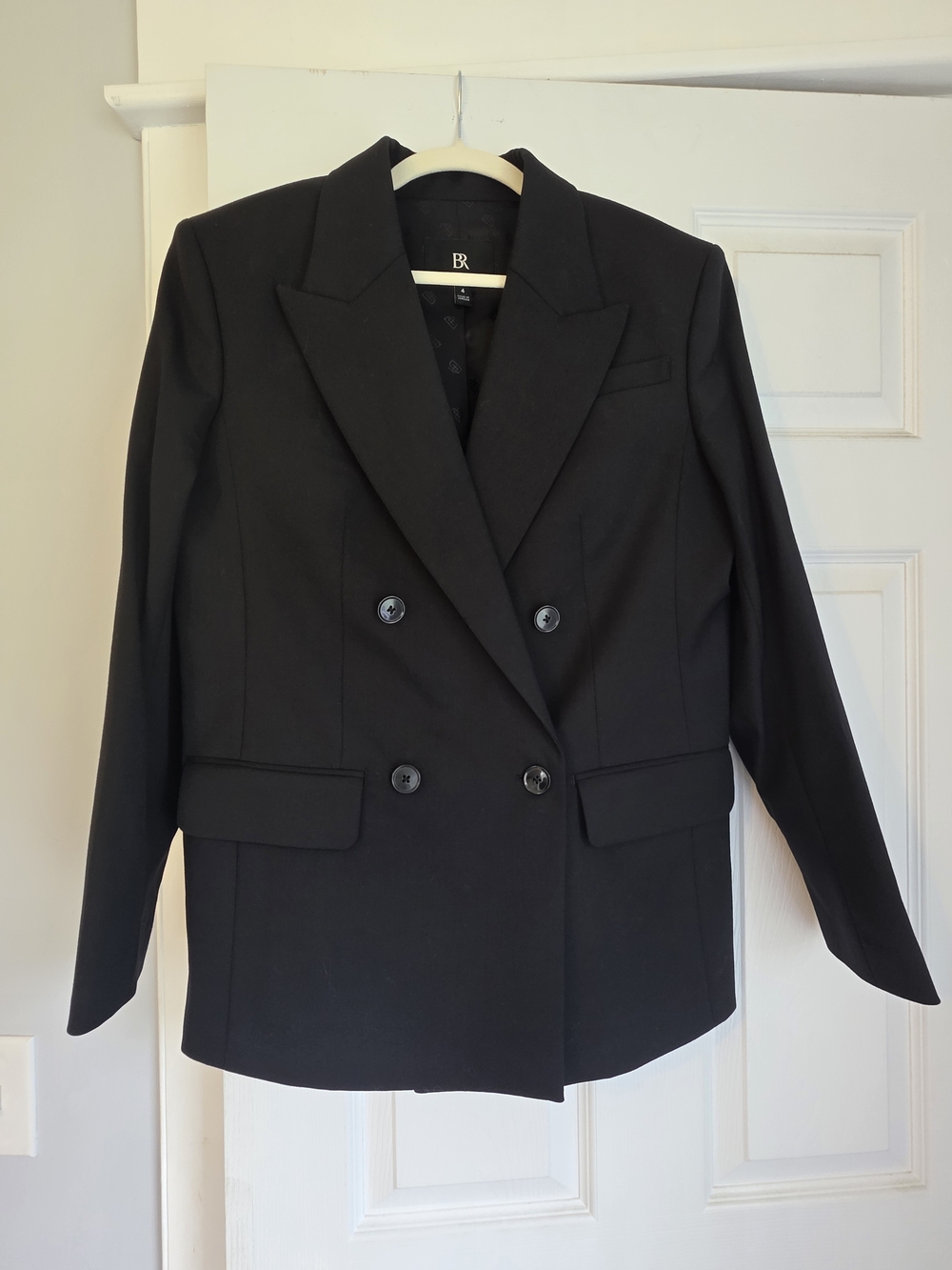 Banana Republic Double-Breasted Black Women's Blazer